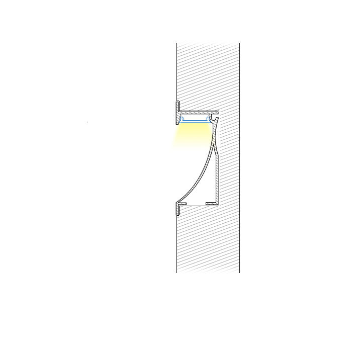 Aluminum LED Channel For Skirting Trim For 12mm White LED Strip Lights Aluminum LED Channel For Skirting Trim For 12mm White LED Strip Lights